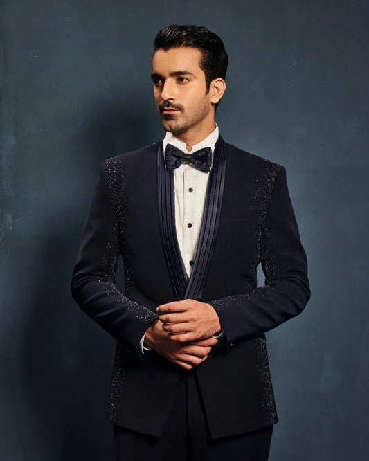 Blue Glass Crystal Tuxedo