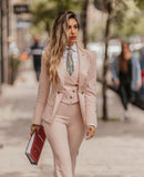 Beige Tailored Three Piece Suit for women Beige Tailored Three Piece Suit for women