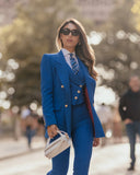 Royal Blue Tailored Three Piece Suit for Women Royal Blue Tailored Three Piece Suit for Women