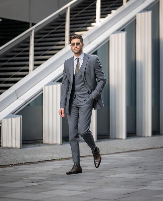 Grey Fine Pinstripe suit