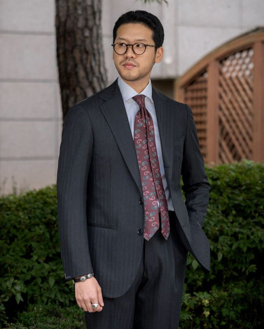 Charcoal Herringbone Jacket