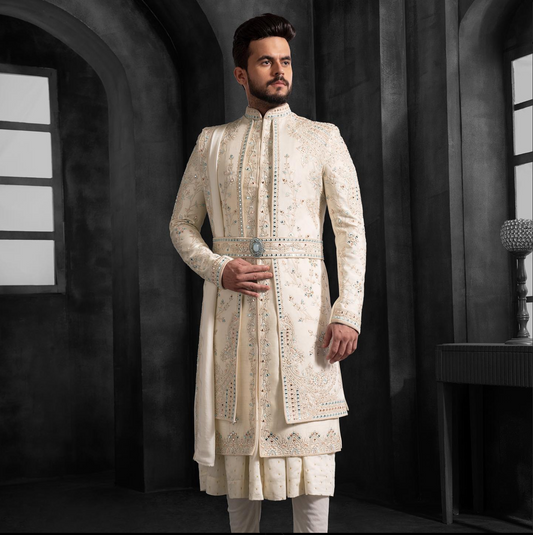 The artistry edit- oyster cream Sherwani