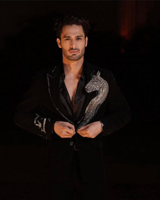 Sequin Embroidered The Horse Tuxedo