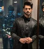 The Line Sequin Black Tuxedo Jacket The Line Sequin Black Tuxedo Jacket