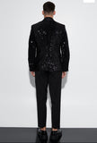 Black sequin tuxedo jacket Black sequin tuxedo jacket