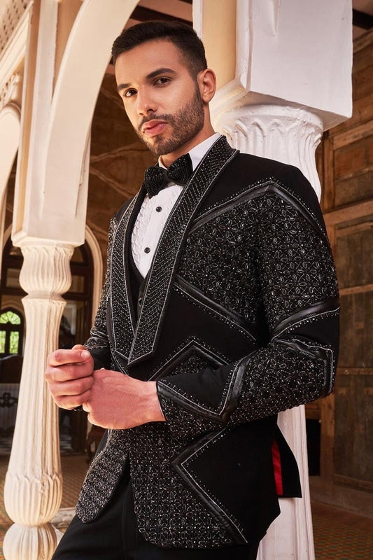 Black Cagliari Tuxedo Jacket
