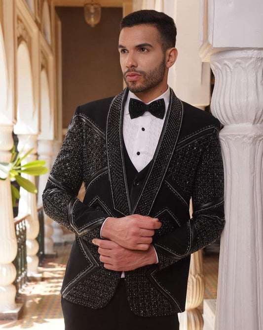 Black Cagliari Tuxedo Jacket