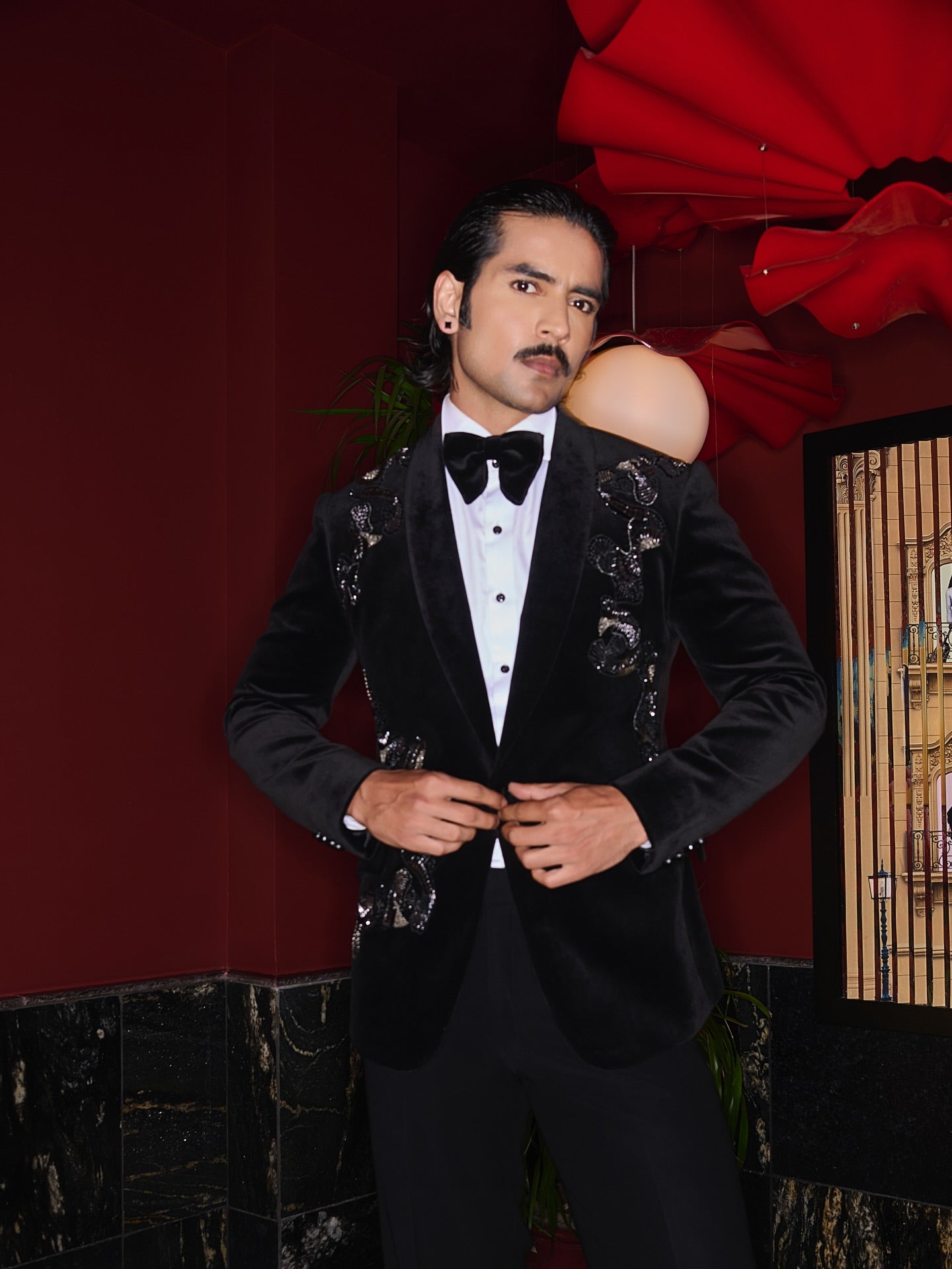 The Noir Serpent Velvet Tuxedo