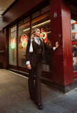 Brown Tailored Three Piece Suit for women