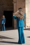 Teal Blue Tailored Three piece suit for Women