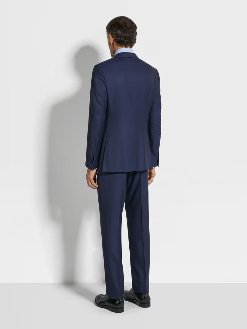 Navy Blue Virgin wool Suit by Zegna