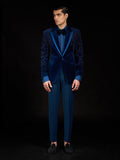 Blue Velvet Crystal Tuxedo