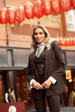 Brown Tailored Three Piece Suit for women