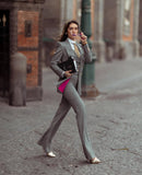 Grey Pinstripe Tailored Three Piece Suit for Women
