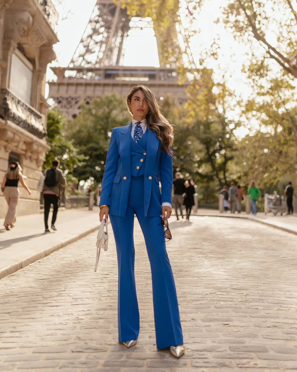 Royal Blue Tailored Three Piece Suit for Women