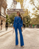 Royal Blue Tailored Three Piece Suit for Women