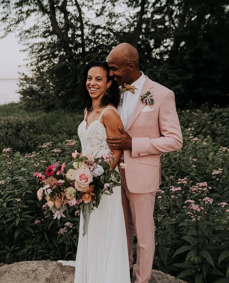 Super 140’s Rose Pink Wedding Suit