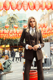 Brown Tailored Three Piece Suit for women