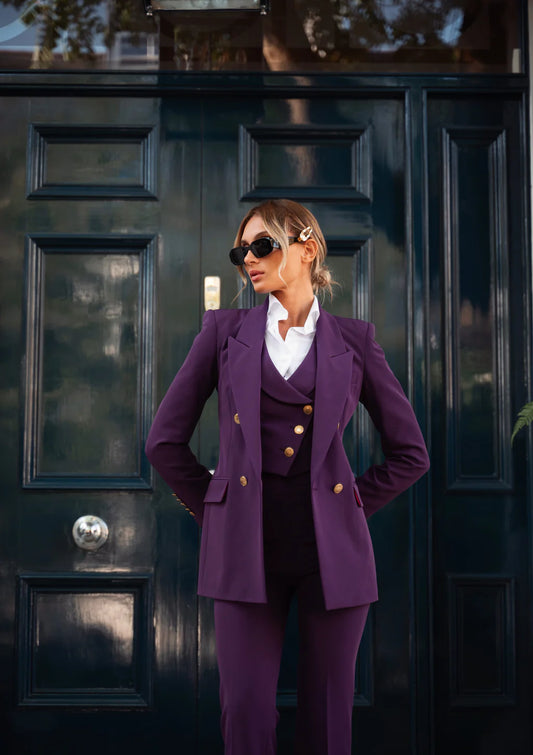 Deep Purple Tailored Three Piece Suit