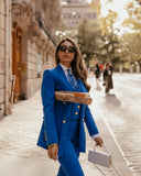 Royal Blue Tailored Three Piece Suit for Women