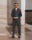 Dark Navy Pinstripe suit by Reid and Taylor Scotland