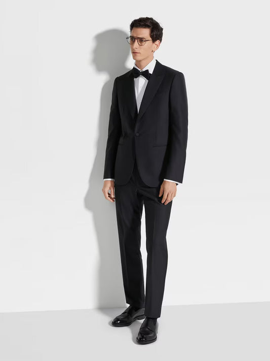 Black Classic Peak lapel Tuxedo by Zegna