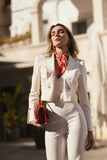 Ivory Tailored Three Piece Suit for women