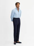 Navy Flannel Wool Trousers