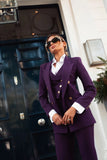 Deep Purple Tailored Three Piece Suit for Women