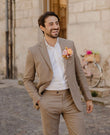 Crispaire Beige Linen Suit