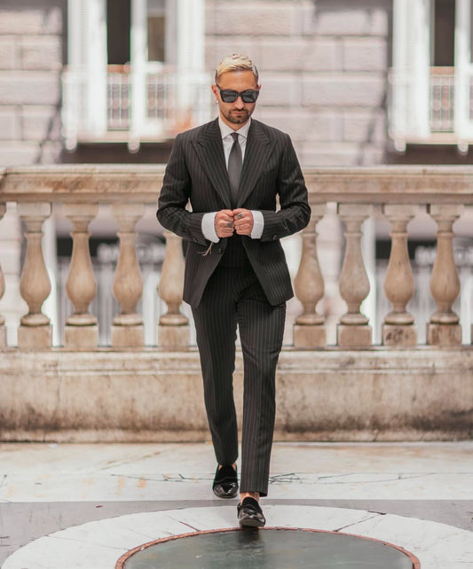 Black Pinstripe suit by Vitale Barberis Canonico