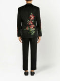 Hand Embroidered Black Floral Bliss Jacket