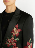 Hand Embroidered Black Floral Bliss Jacket